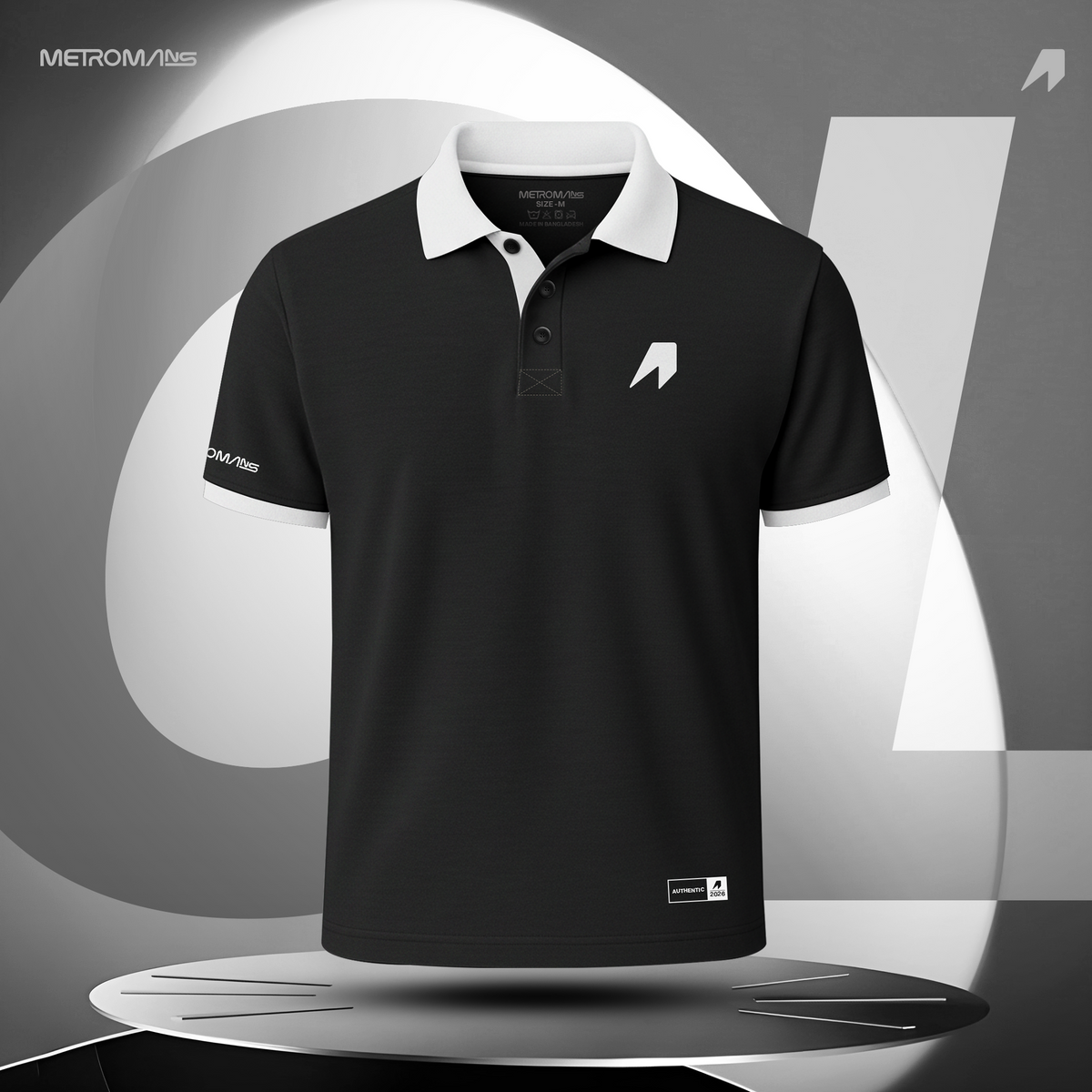 Metromans Signature Polo - Black