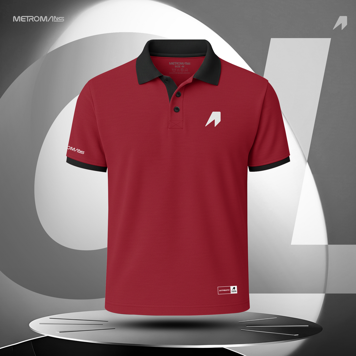 Metromans Signature Polo - Maroon